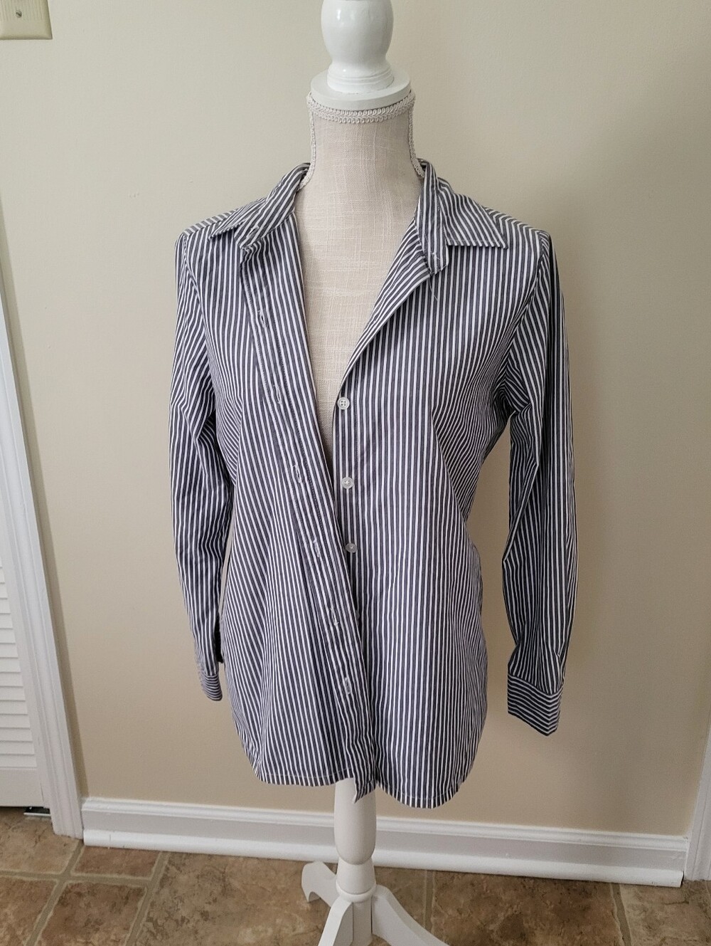 Women's striped button-down shirt